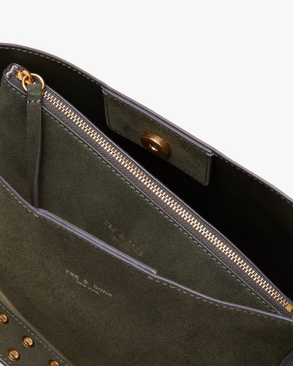 Parker Suede Bucket Bag - Forest