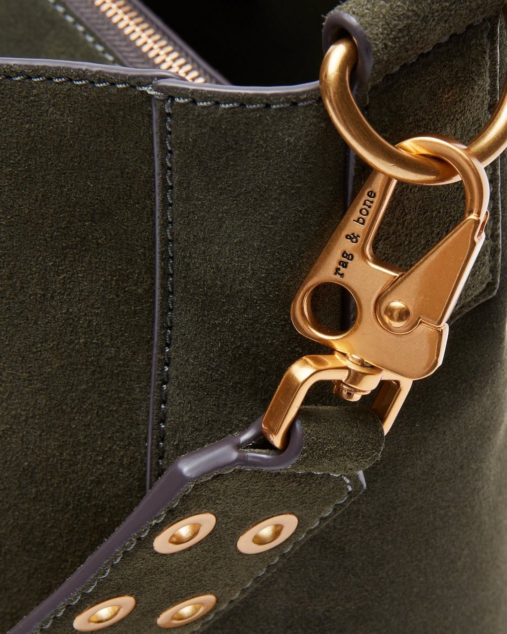Parker Suede Bucket Bag - Forest