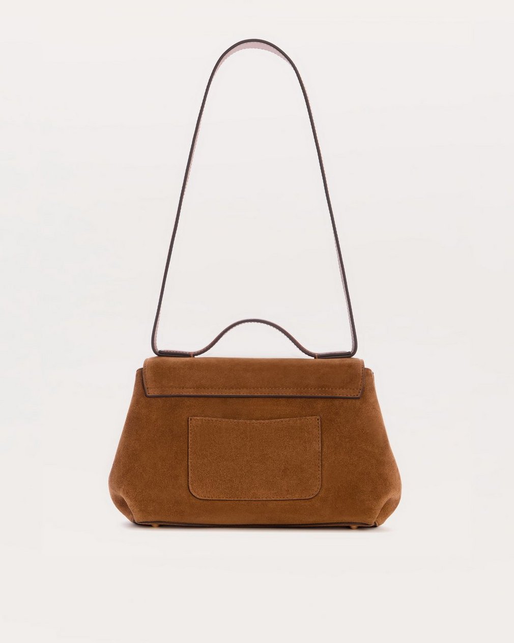 Realm Suede Top Handle Bag - Golden Brown