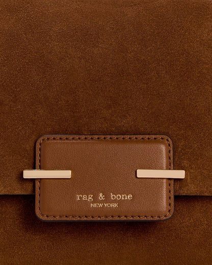 Realm Suede Top Handle Bag - Golden Brown