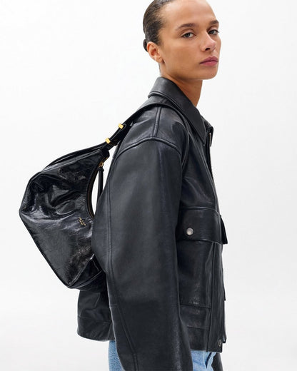 Hudson Leather Hobo - Black