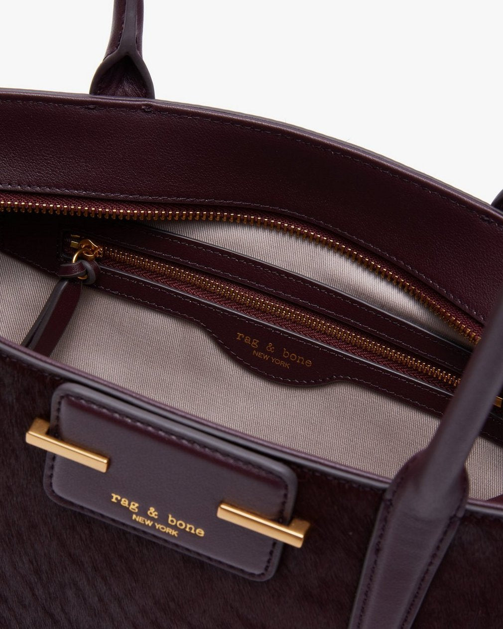 Realm Calf Hair Satchel - Blackberry