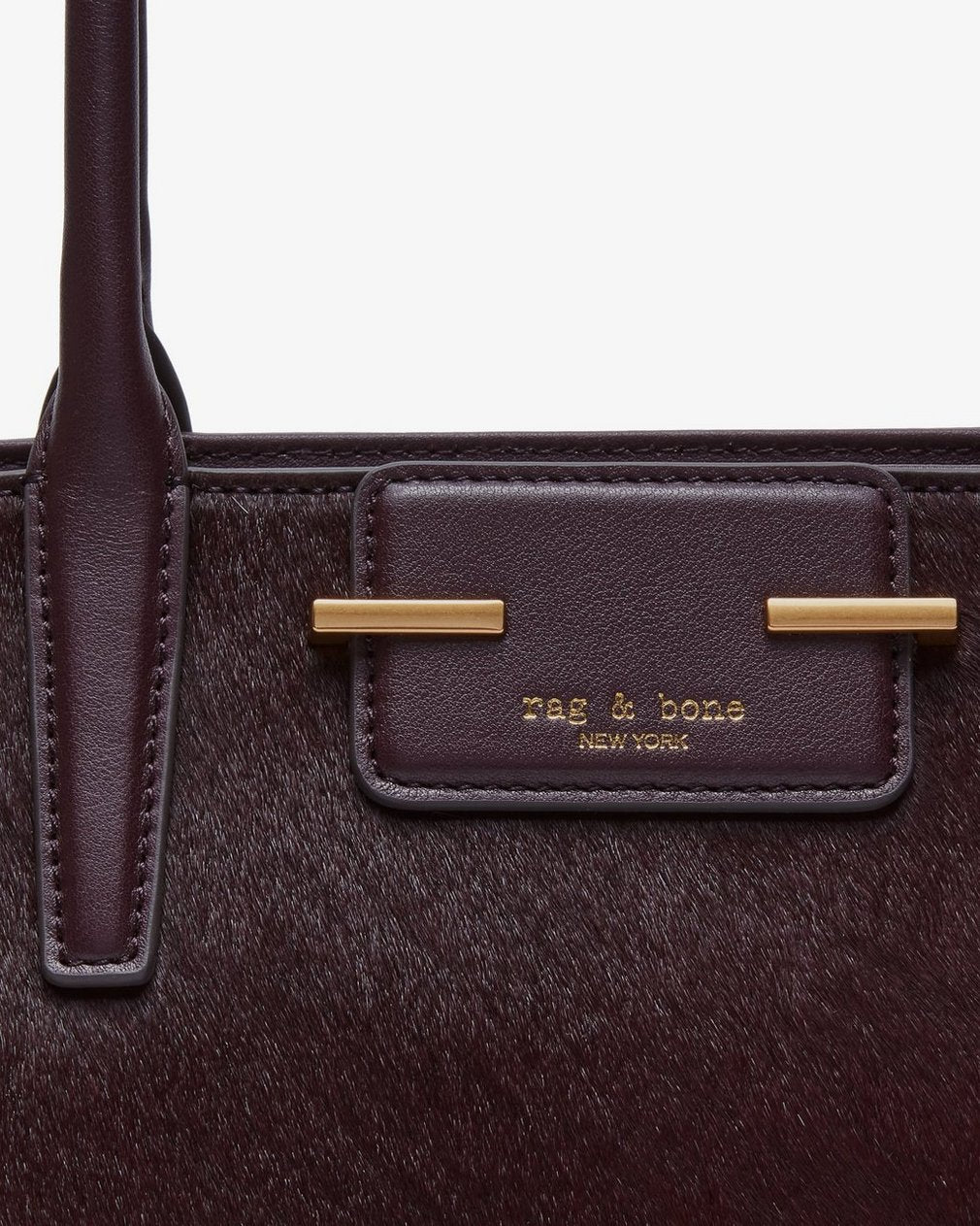 Realm Calf Hair Satchel - Blackberry