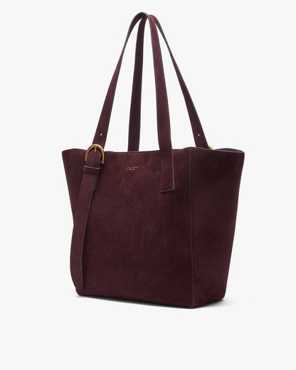 Parker Suede Tote - Blackberry