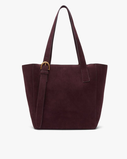Parker Suede Tote - Blackberry