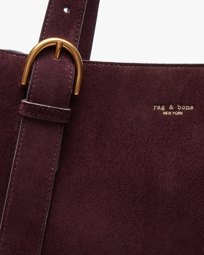 Parker Suede Tote - Blackberry