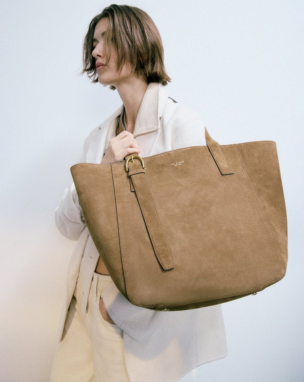 Parker Suede Tote - Golden Brown