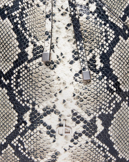 Alix Snakeskin Leather Tote - Natural