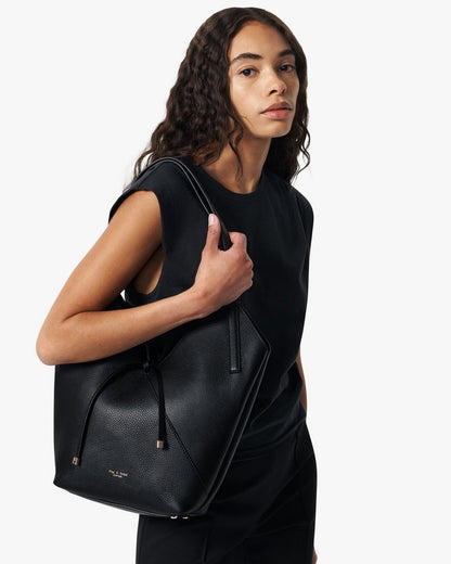 Alix Leather Tote - Black
