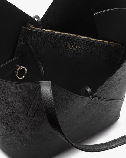 Alix Leather Tote - Black