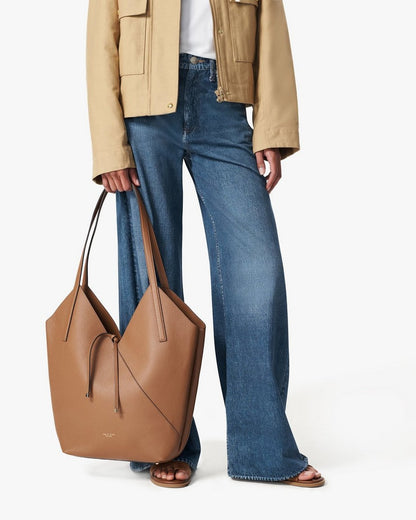 Alix Leather Tote - Cognac