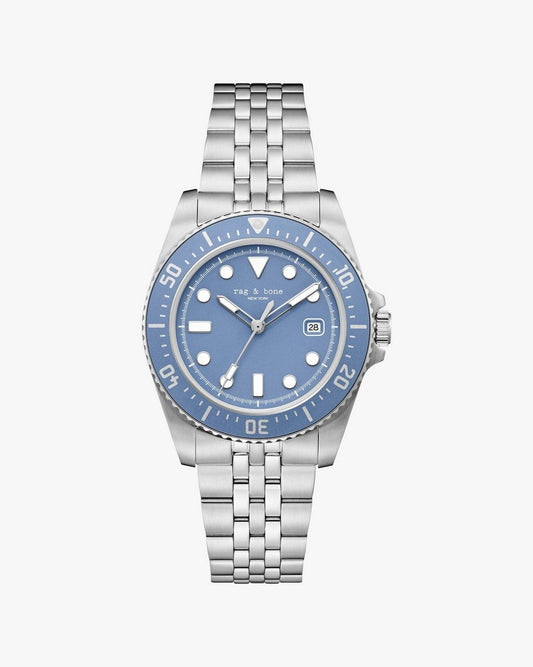 Rowan Date Bracelet Watch, 38mm - Silver