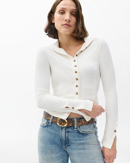 Vera Leather Belt - Mocha Snake