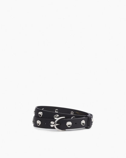 Brynn Studded Leather Belt - Black