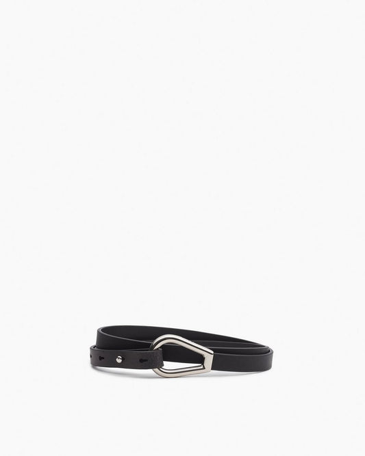 Elise Leather Waist Belt - Black