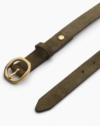 Small Audrey Suede Belt - Olive Suede