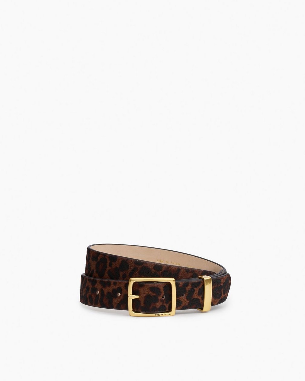 X Boyfriend Leopard Belt - Leopard Hair Calf