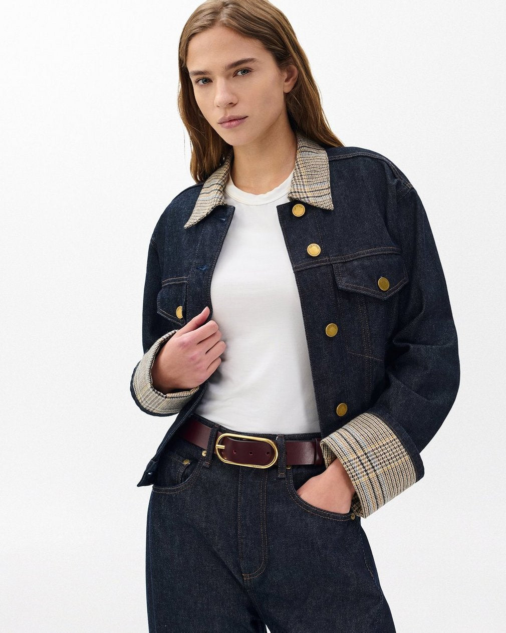 Rounded Rebound Leather Belt - Bordeaux