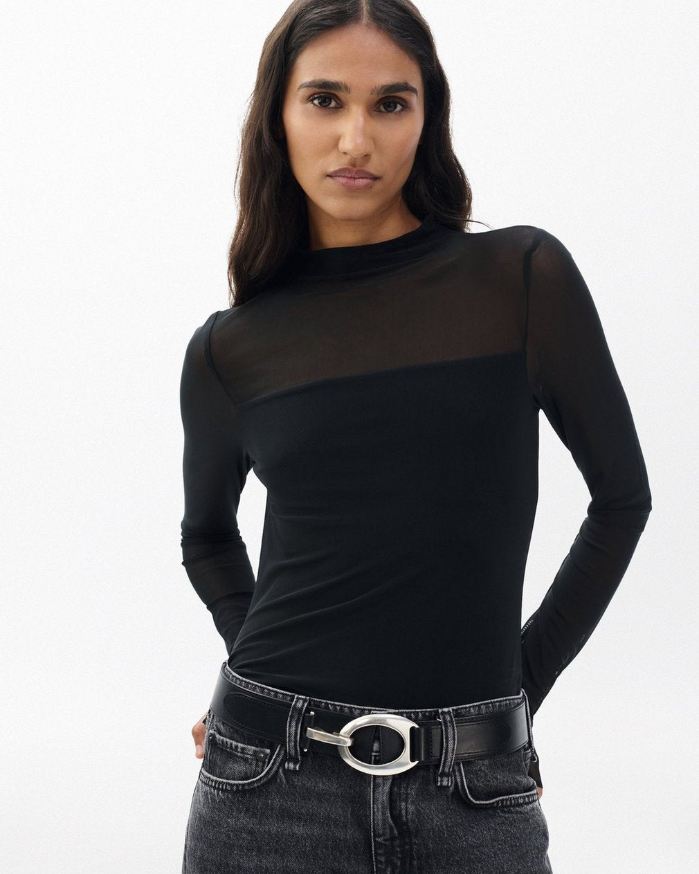 Ryder Stretch Leather Belt - Black