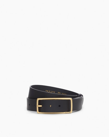 Leather Rebound Belt for Women in Black