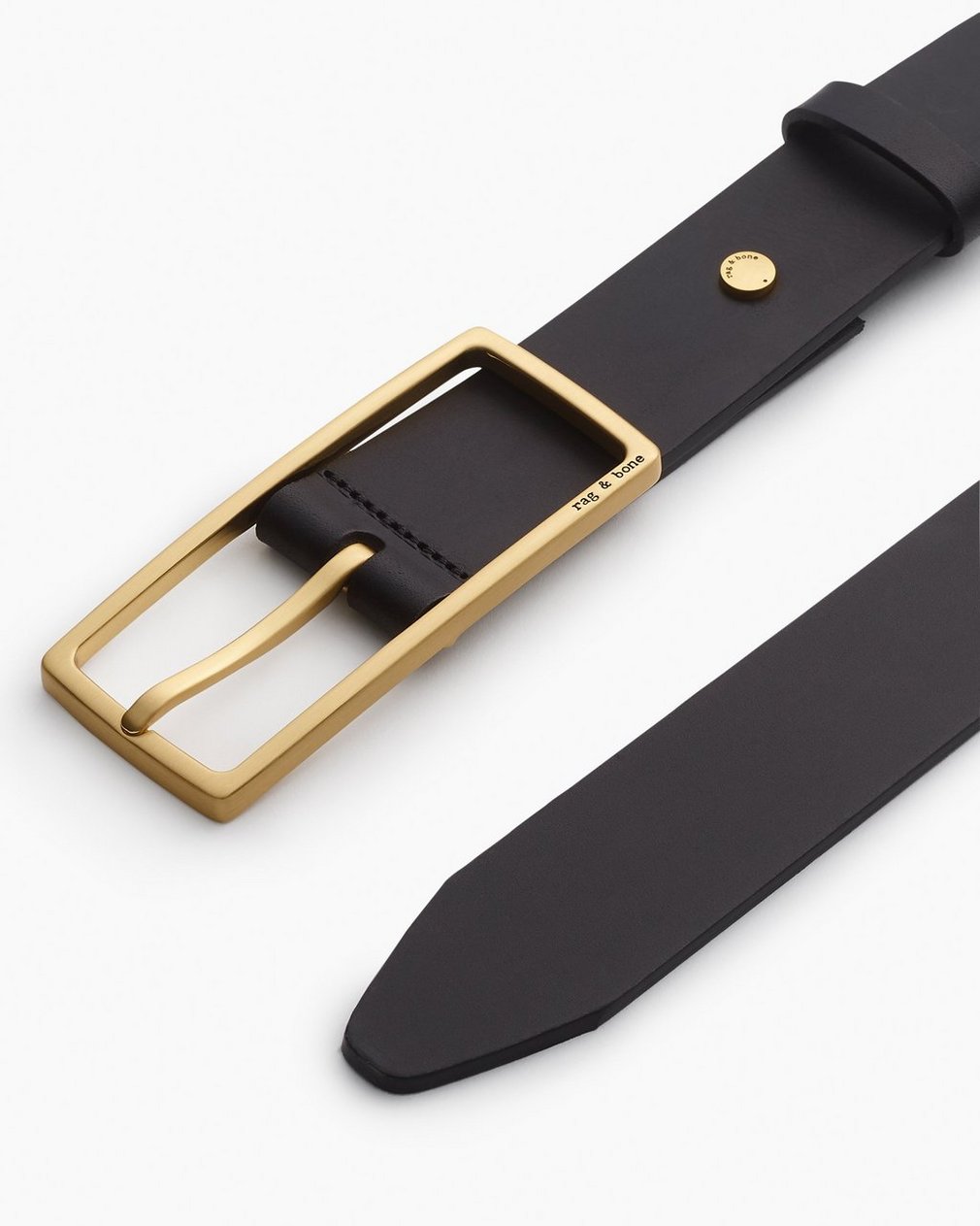 Leather Rebound Belt for Women in Black