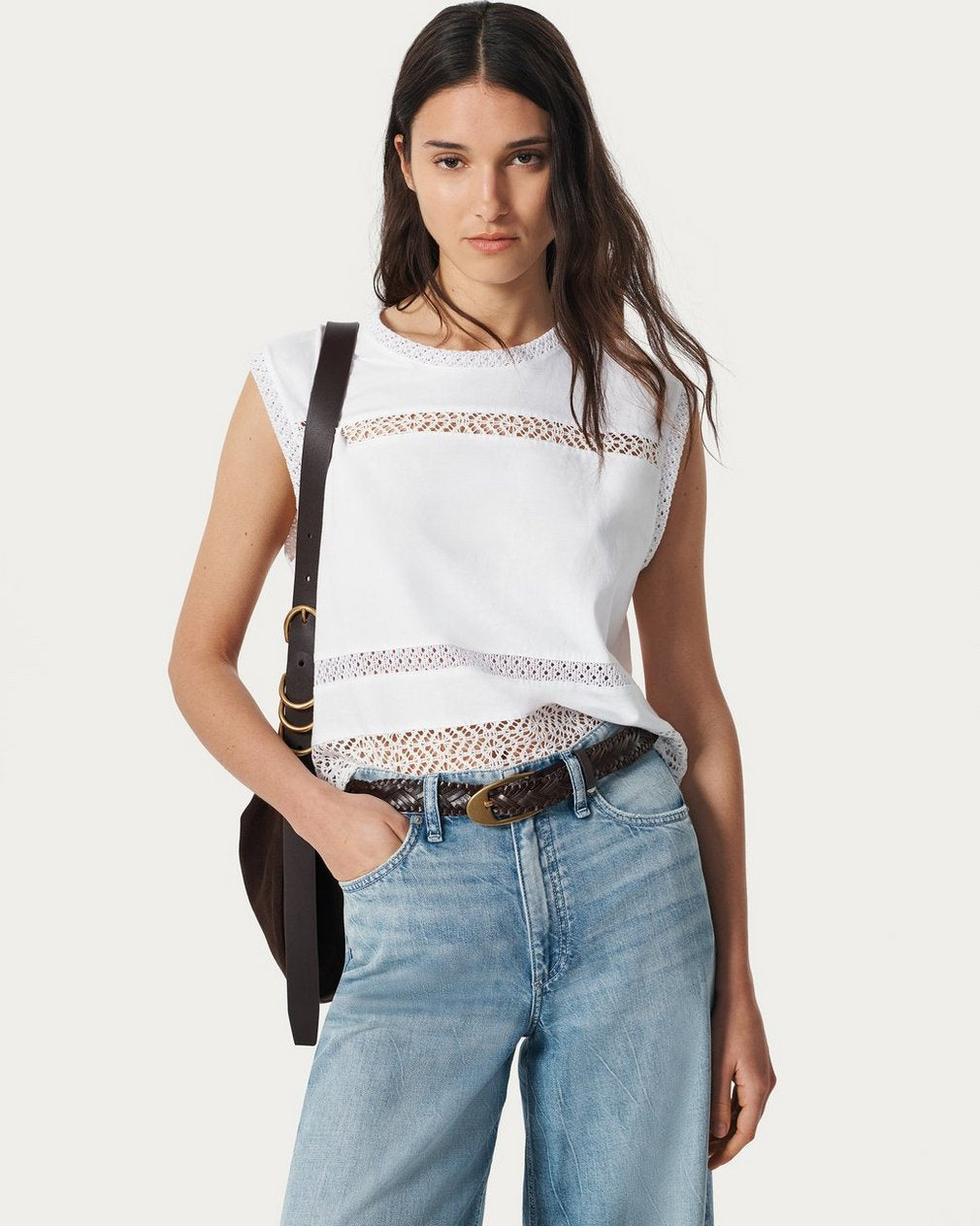 Gemma Woven Leather Belt - Dark Espresso