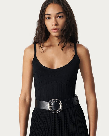 Marina Leather Belt - Black