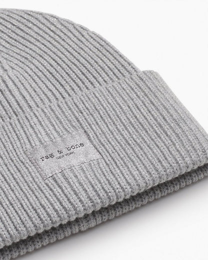 Blake Metallic Beanie - Silver