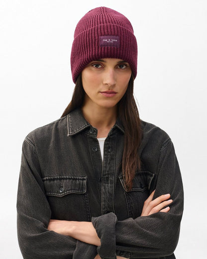 Blake Wool Beanie - Burgundy