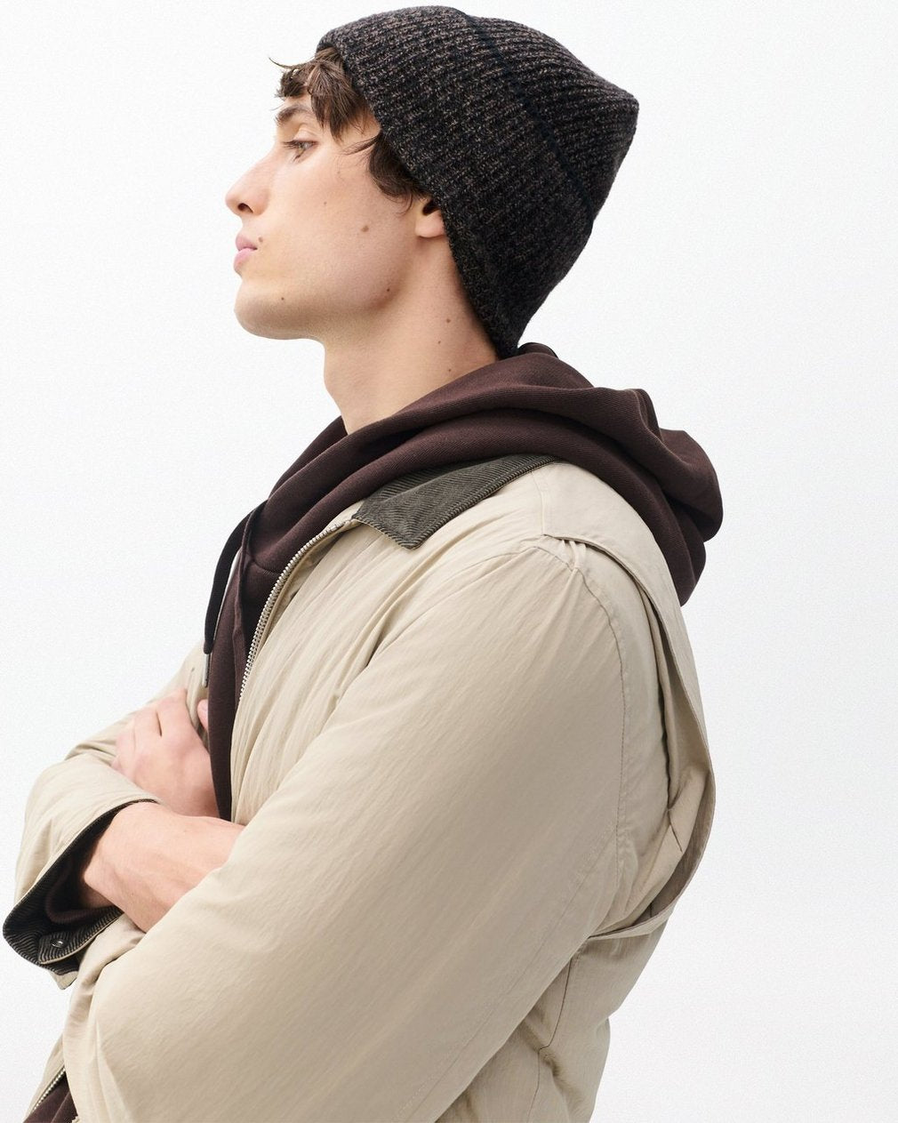 Jensen Cashmere Beanie - Brown Multi