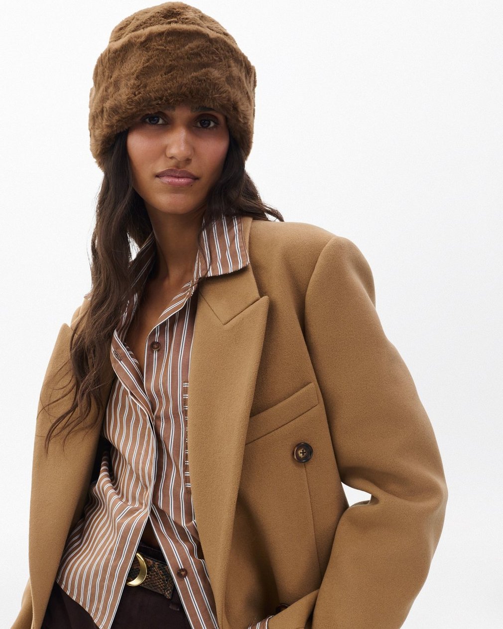 Kennedy Faux Fur Hat - Espresso