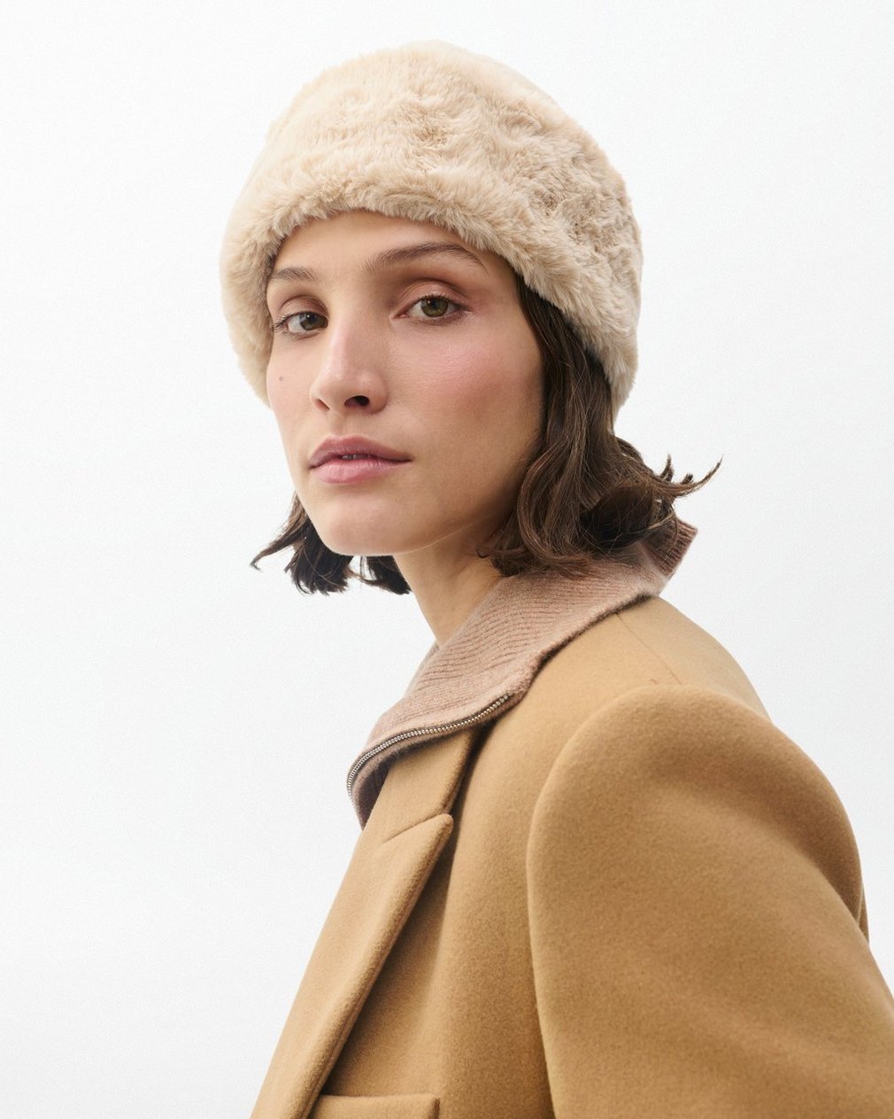 Kennedy Faux Fur Hat - Taupe