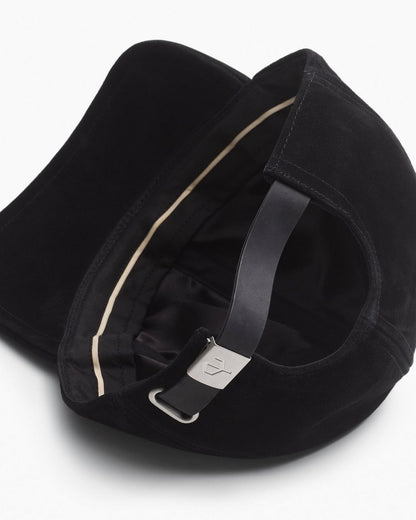 Harlow Suede Baseball Cap - Black Suede