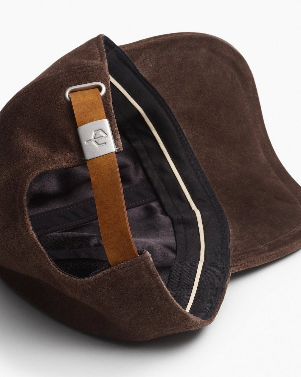 Harlow Suede Baseball Cap - Dark Espresso Suede