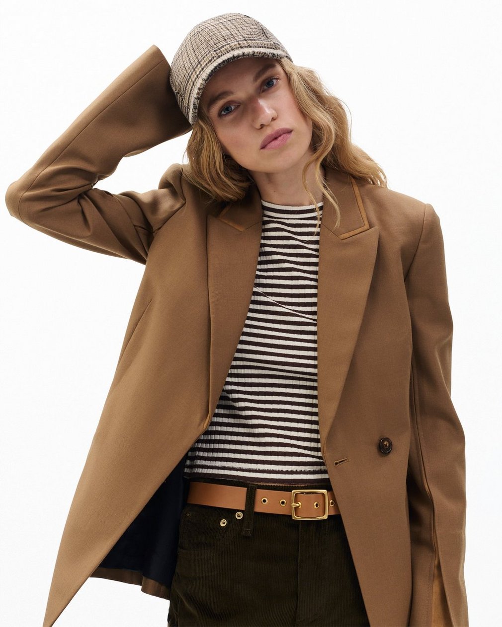 Harlow Plaid Baseball Cap - Camel Heritage Plaid