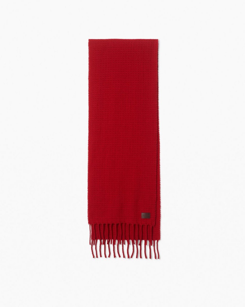 Mila Textured Italian Cashmere Scarf - Fiery Red