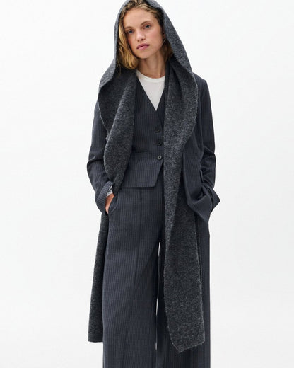 Jordyn Hooded Scarf - Charcoal