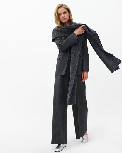 Jordyn Hooded Scarf - Charcoal