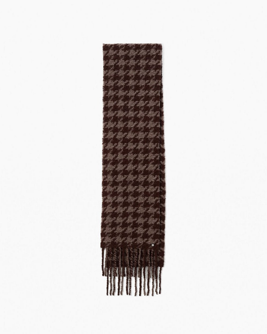 Nora Houndstooth Scarf - Dark Espresso Multi