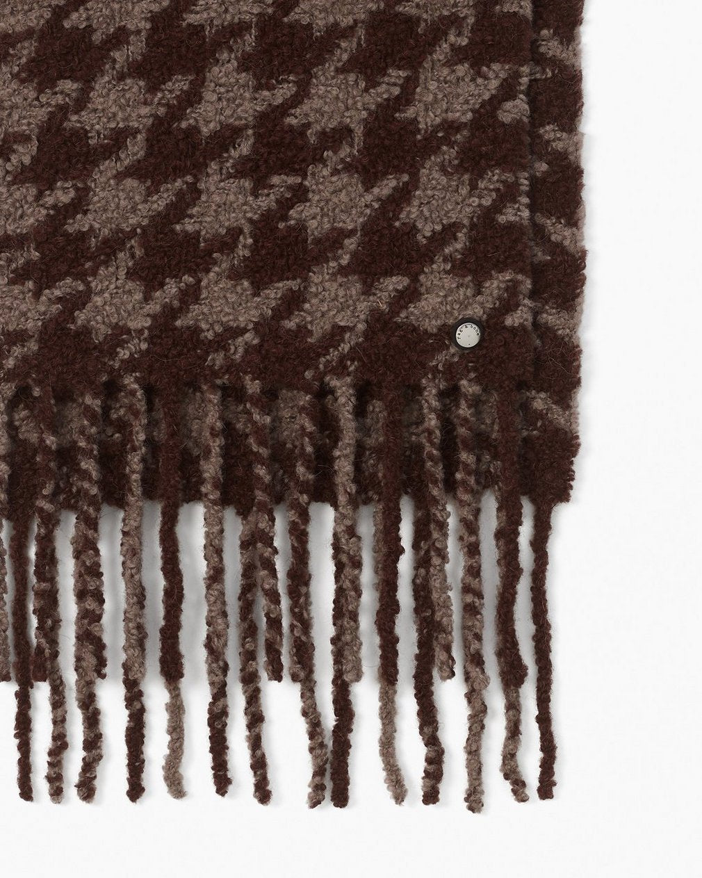 Nora Houndstooth Scarf - Dark Espresso Multi