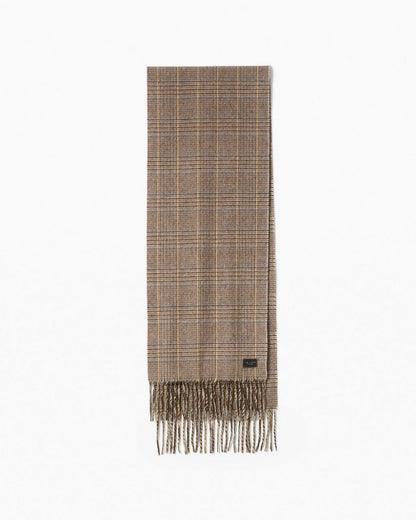 Mila Cashmere Scarf - Camel Heritage Plaid