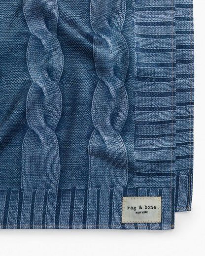 Miramar Silk Scarf - Indigo Knit