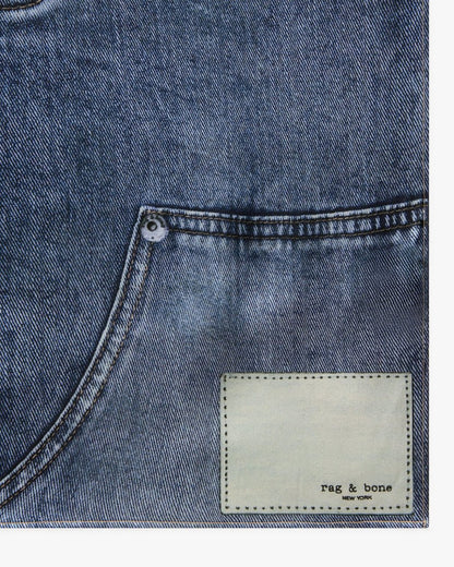 Miramar Silk Scarf - Light Wash Denim