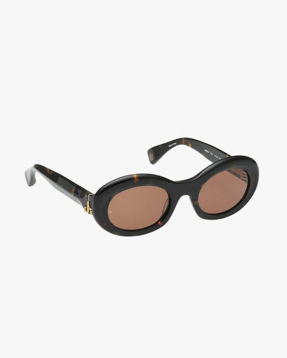 Miley Oval Sunglasses - Tort Brown
