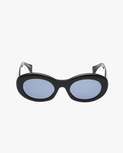 Miley Oval Sunglasses - Black Blue