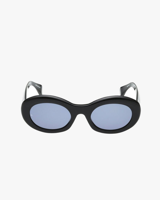 Miley Oval Sunglasses - Black Blue