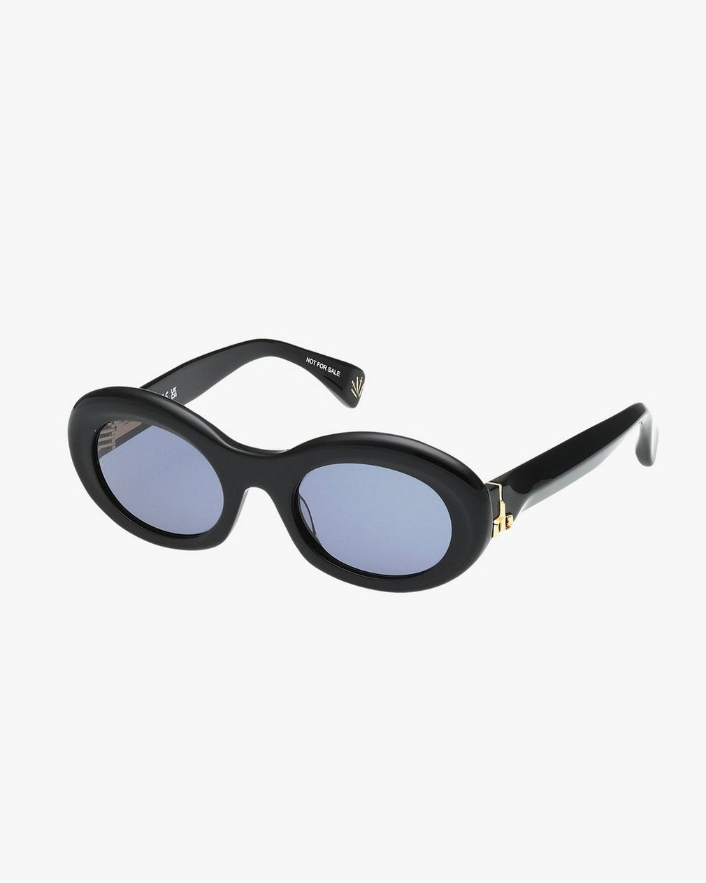 Miley Oval Sunglasses - Black Blue