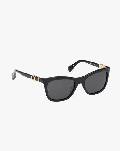 Renee Square Sunglasses - Black Blue