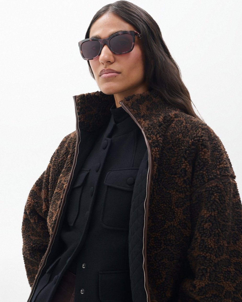 Renee Square Sunglasses - Peach Rose