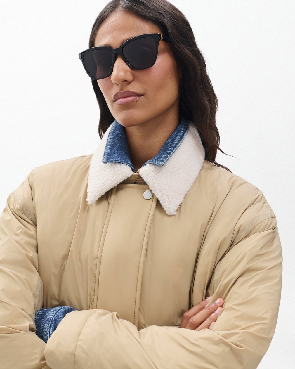 Kate Square Sunglasses - Black Brown